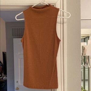 Sleeveless Brown Top